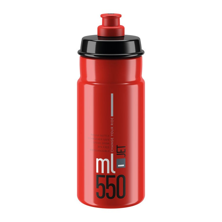 Borraccia Elite Jet 550ml, rosso/grigio, polietilene