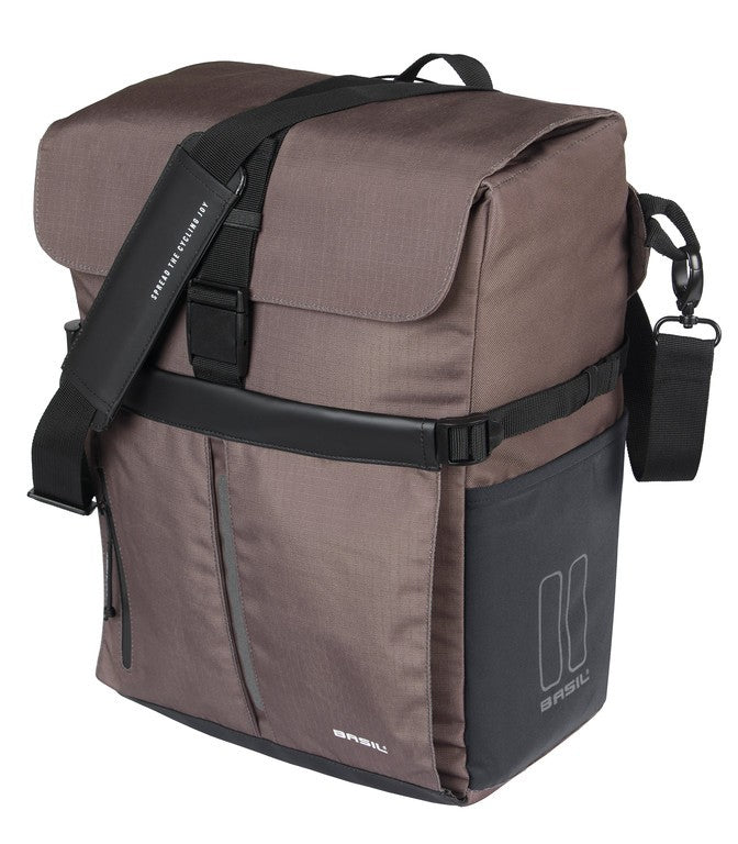 Borsa singola Basil Move MIK Studs marrone, 15l