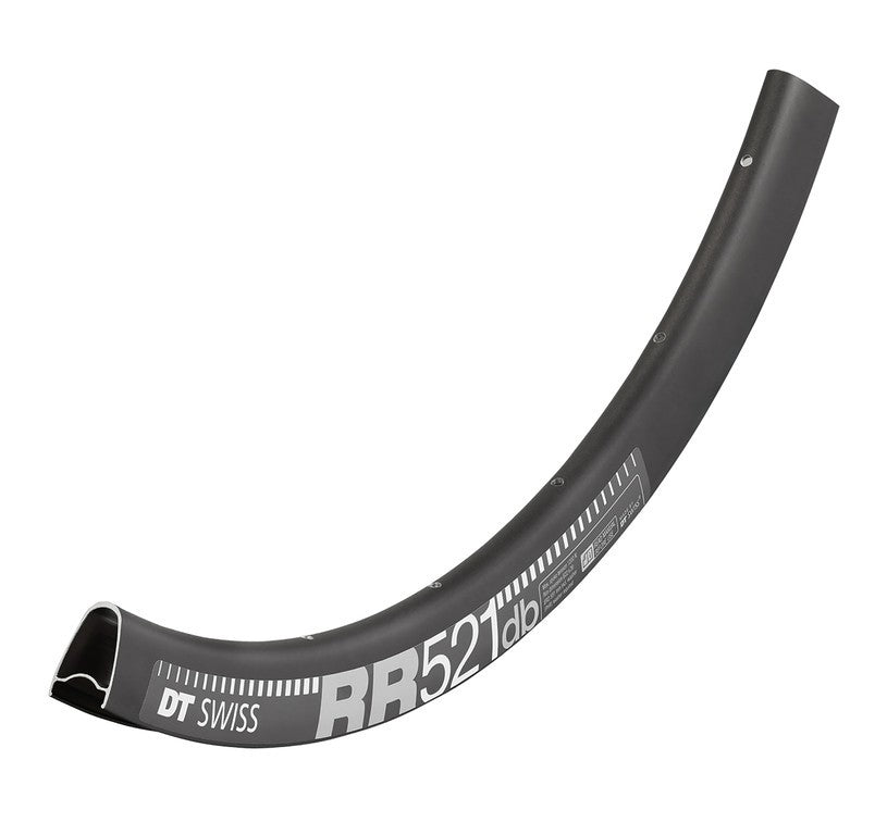 Cerchio DT Swiss RR 521 DB 28", nero, 32 fori, 622-20, LV 6,5mm