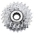 Veloce 10-Gang-Ritzelsatz, 13-26 Zähne, silber, mit geschlossenem Kettenblatt.
