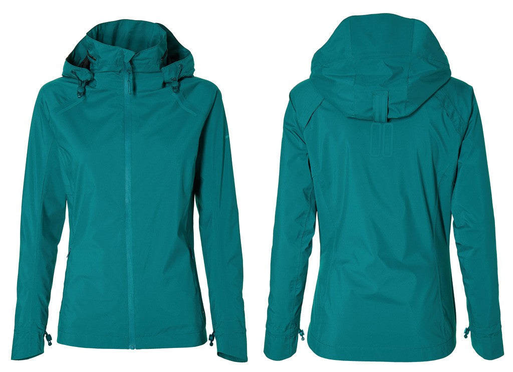 Chaqueta impermeable Basil Skane, verde azulado, talla XS, para mujer