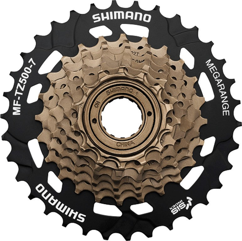 Piñón libre Shimano MFTZ500 de 7 velocidades, 14-16-18-20-22-24-34 dientes
