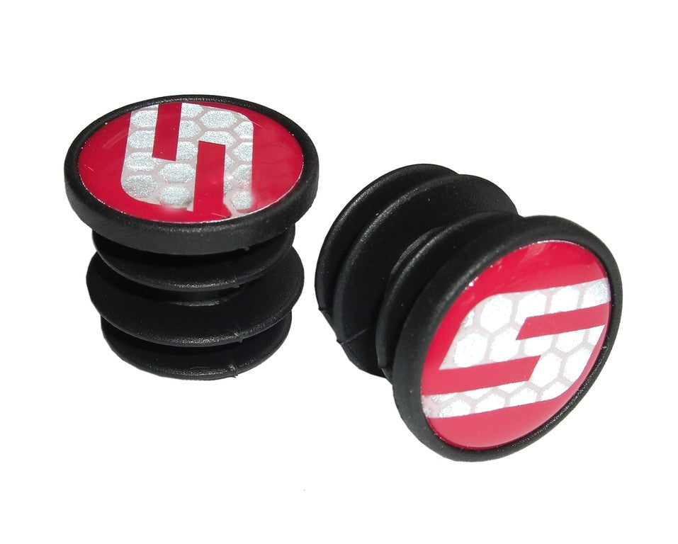 SRAM Rennrad-Lenkerendstopfen, 2er-Pack, Schwarz/Rot