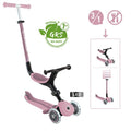 Patinete Globber GoUp ActiveLights Eco Berry, 120/80 mm, con ruedas iluminadas