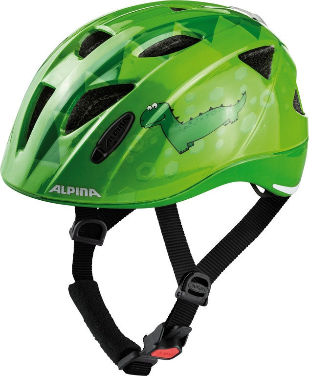 Casco de bicicleta Alpina Ximo Flash verde dinosaurio tamaño 47-51 cm