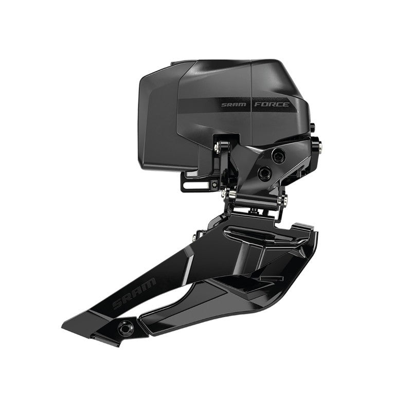 Deragliatore ant. SRAM Force AXS D2 Braze-on, 61-66°, 2x12,Rd/Yaw,irid.