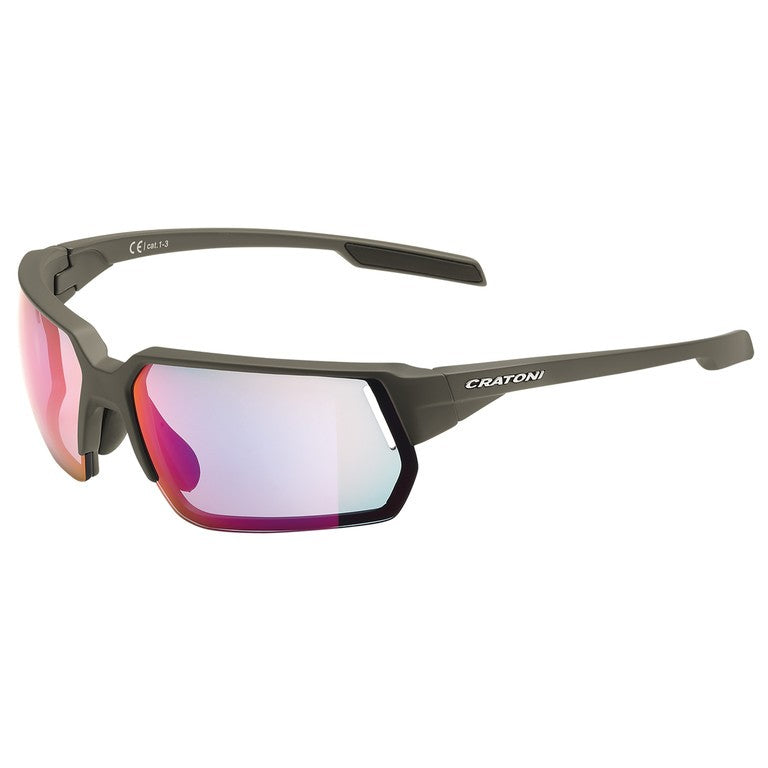 Cratoni C-Lite NXT Sonnenbrille, kaffeefarben, photochrom, klare Gläser, Plasma-Optik, Kat. 1-3