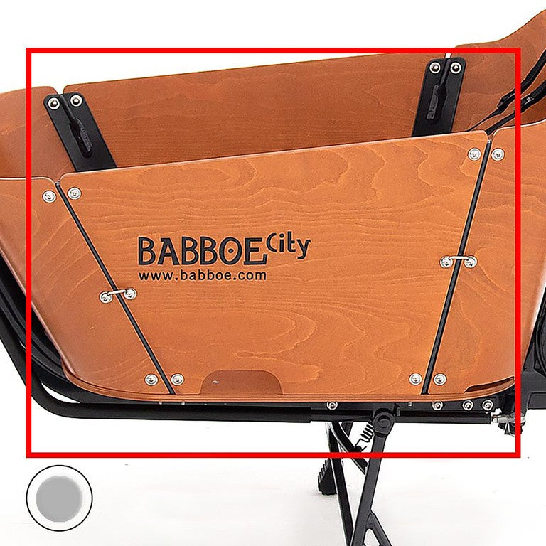 Babboe City Seitenverkleidung, grau, links