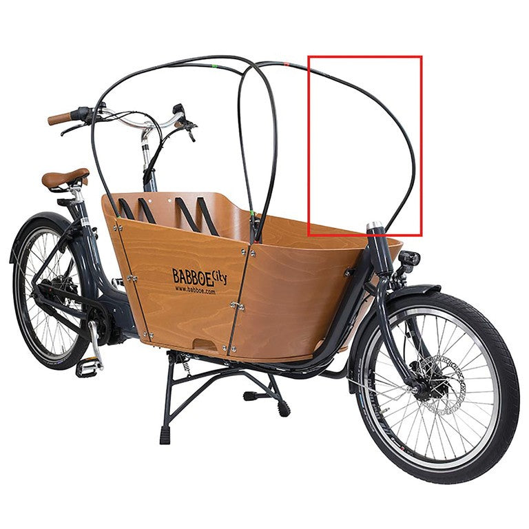 Babboe-Stange für Regen-/Sonnenschutz, schwarz, für City, vorne links