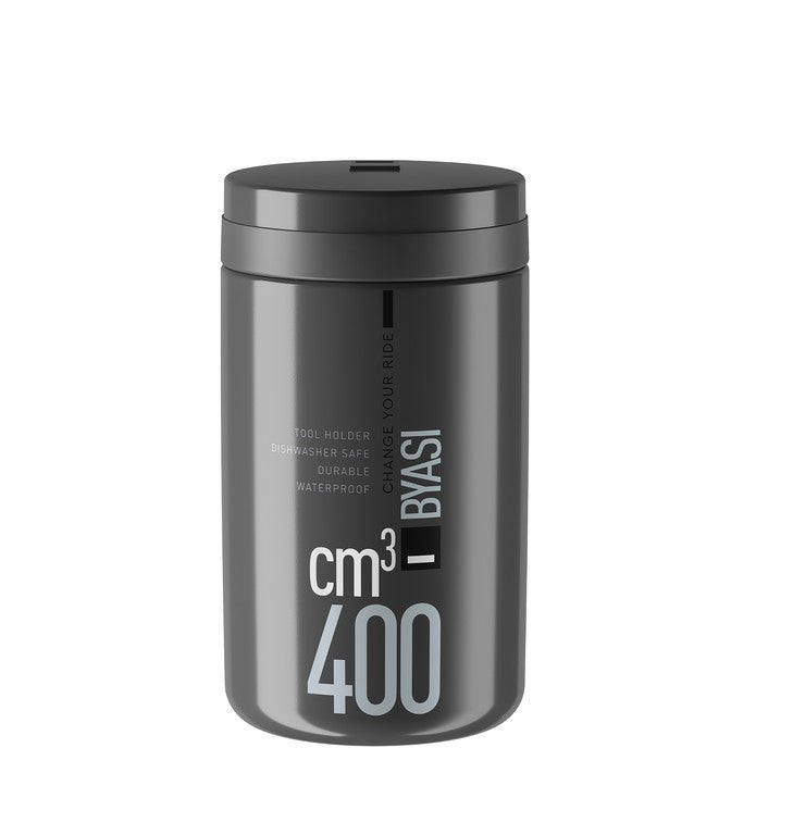 Botella para herramientas Elite Byasi de 400 ml, gris oscuro