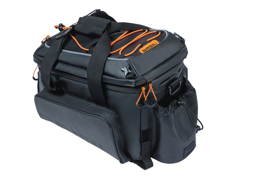 Borsa portapacchi Basil Miles XL Pro nero/aranc., 31x23x20cm, 9-36l
