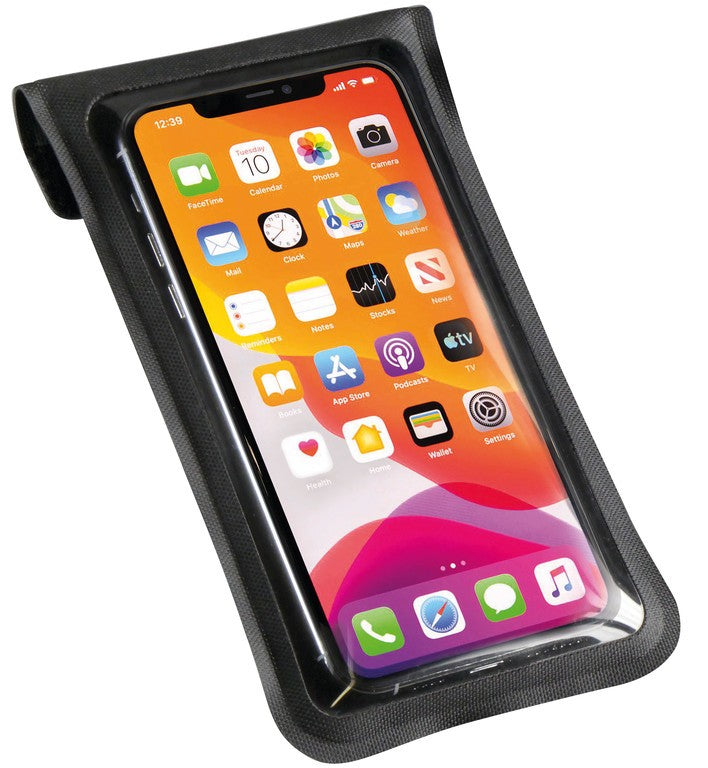 Funda para smartphone KLICKfix Light M negra, 11 x 18,5 cm, 80 g, adaptable a Quad Mini