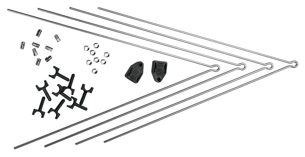 Paar V SKS SECU Chromopl.RA+RP Schrauben für Kunststoff-Schutzbleche 10184