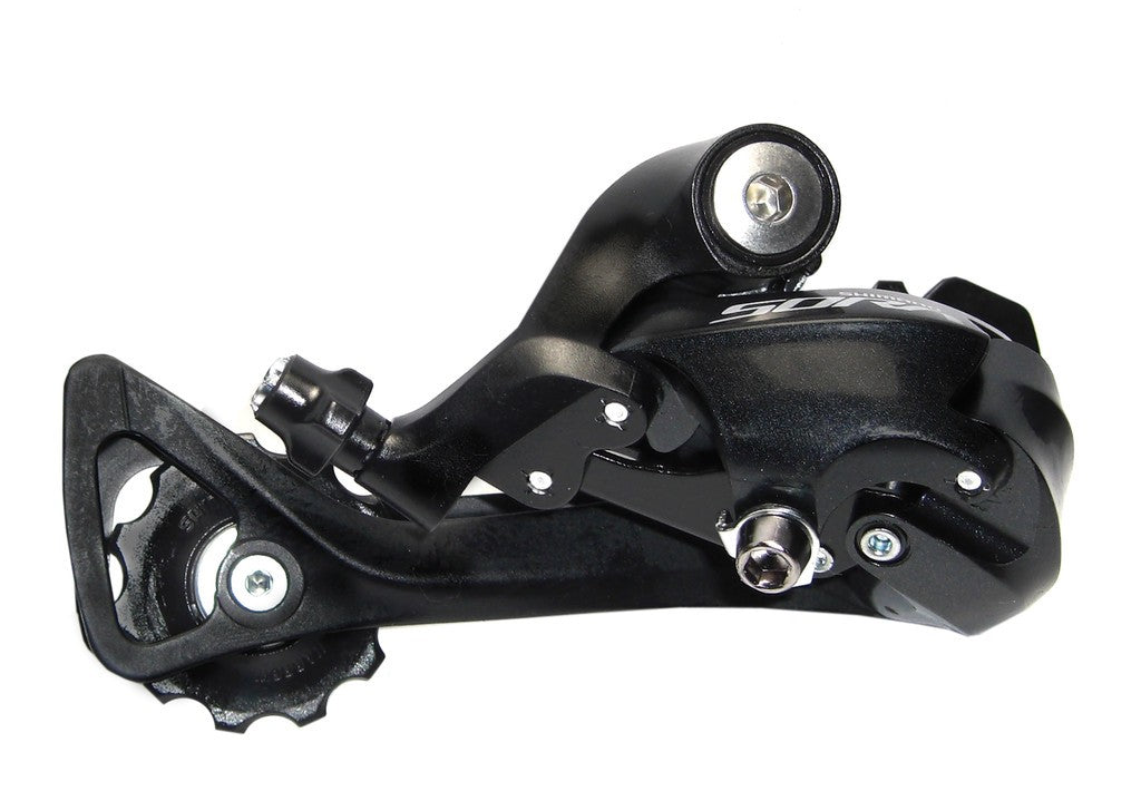 Deragl. post. Shimano Sora RD-R3000GS 9 vel., gabbia media nero,