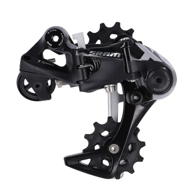 Der. post. SRAM X01 DH A3 X-Actuation 7vel, gabbia media, nero, acc