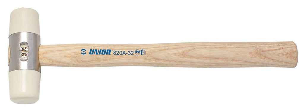 Unior 820A Hammer mit Holzgriff und austauschbaren Köpfen, 27/90/280 mm