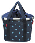 KLICKfix Fahrradkorb-City-Tasche, blau gepunktet, 35 x 28 x 26 cm, 5 l, 800 g