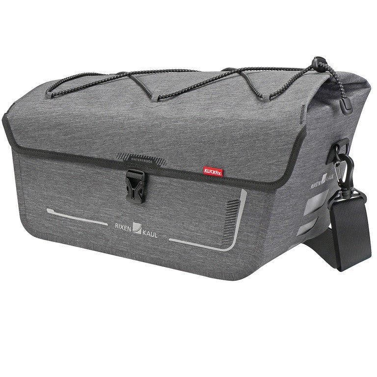 KLICKfix Rackp. Sport graue Fahrradtasche, 20x41x25, 12l, Uniklip2