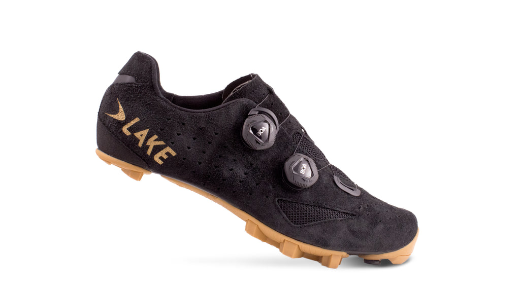 LAKE MX238 GRAVEL BLACK SUEDE/GOLD regular