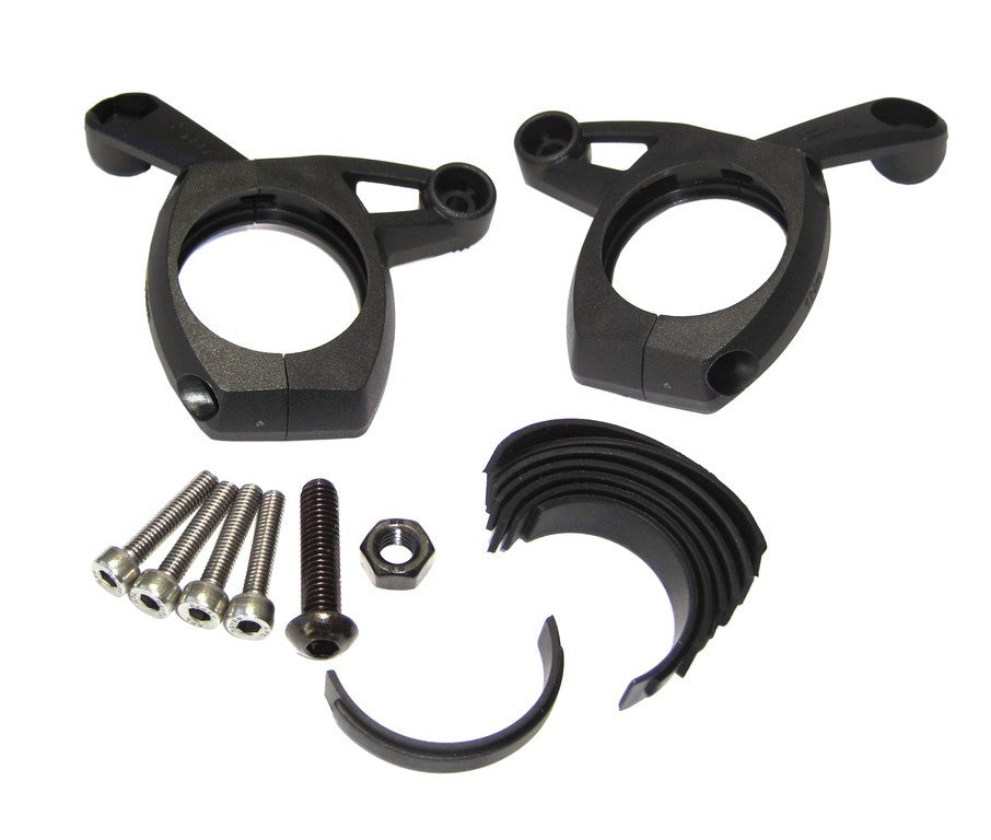 Supporto manubrio b&m per luce dinamo nero, anche per Shimano Display