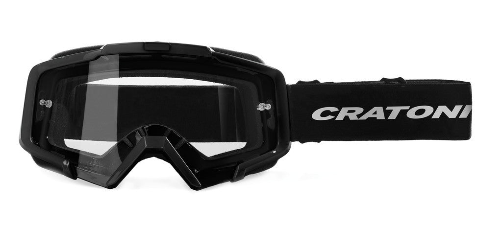 Occhiali MTB Cratoni C-Dirttrack nero lucido, lente trasparente