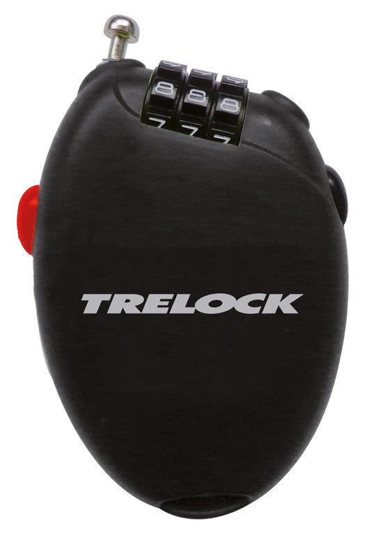 Peine de bolsillo Trelock RK75, candado con cable, longitud 75cm, Ø1,6mm, color negro, sin soporte.