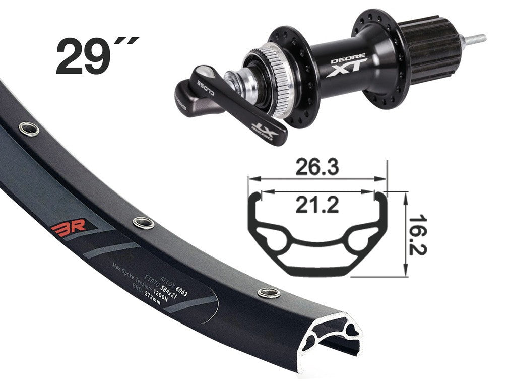 RP 29" XT-FHM 8000 schwarz 32f QR Rodi Black Rock Disc CL 21-622 LV 8,5