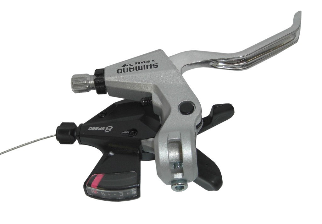Leva C+F Shimano Altus ST-M310 a 2 dita 8v,dx,V-Brake, 2050mm, argento