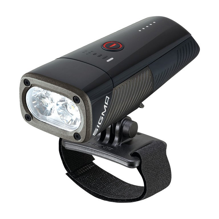 Luci LED per casco Sigma Buster 1600 HL nero, con supporto univ.