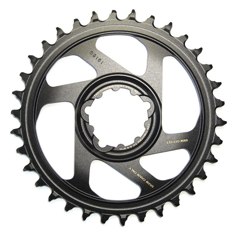 Plato Sram X-Sync Eagle de 12 velocidades, 34 dientes, dorado, todos los platos. Montaje directo, retroceso de 6 mm.