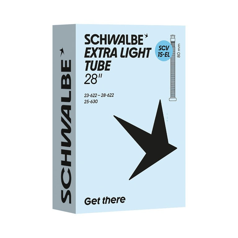 Cámara Schwalbe SCV15-EL extralight neumática 28x0.90-1.10" 23/28-622/630 SCV sw 80 mm