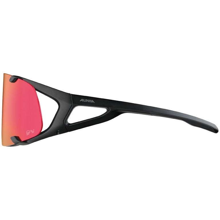 Alpina Hawkeye QV Nr. op Sportbrille, QV Regenbogen-Spiegelgläser, Kat. 1-3