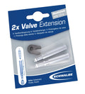 Extensor de válvula Schwalbe de 30 mm, negro, compatible con Tubeless, 2 piezas