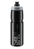 Botella de agua Elite Jet de 750 ml, color negro/gris, de polietileno