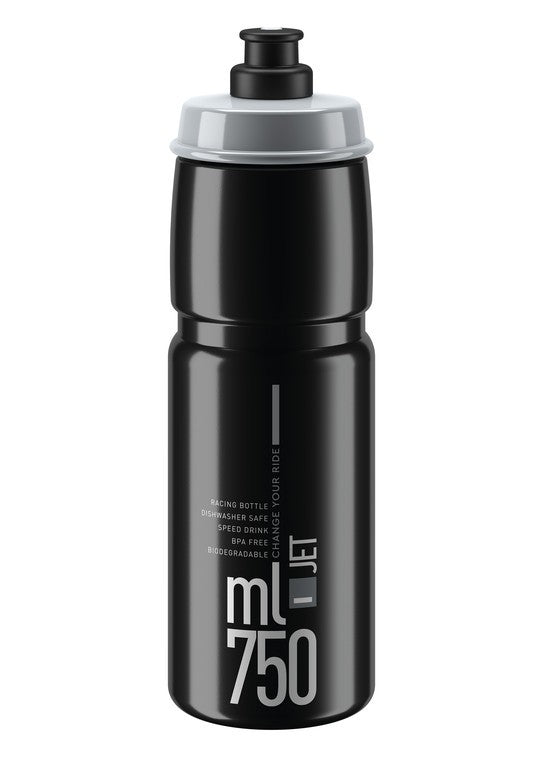 Borraccia Elite Jet 750ml, nero/grigio, polietilene