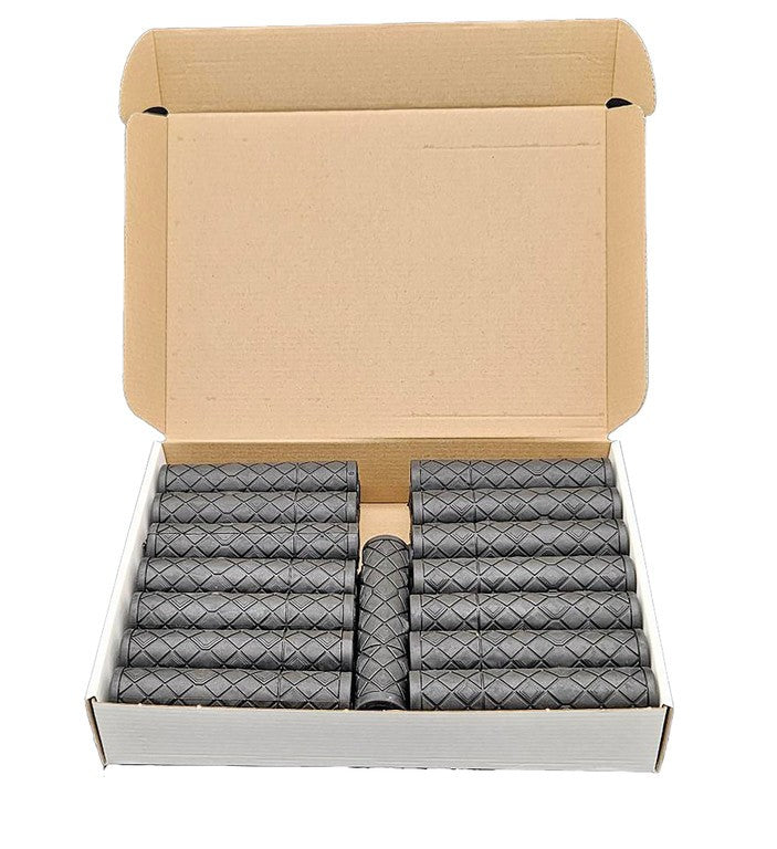 HERRMANS 89B Empuñaduras de caja de servicio negras, 120 mm, TPE45, 30 piezas/caja