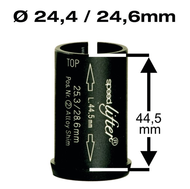 Boccola riduz. Speedlifter 1 1/8" Ahead Ø24,4/24,6mm, all 44,5mm, nero