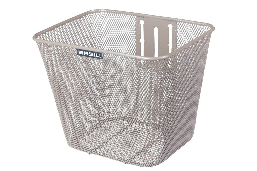 Cestino anteriore Basil Bilbao nude metallic, maglie str., acciaio, FM