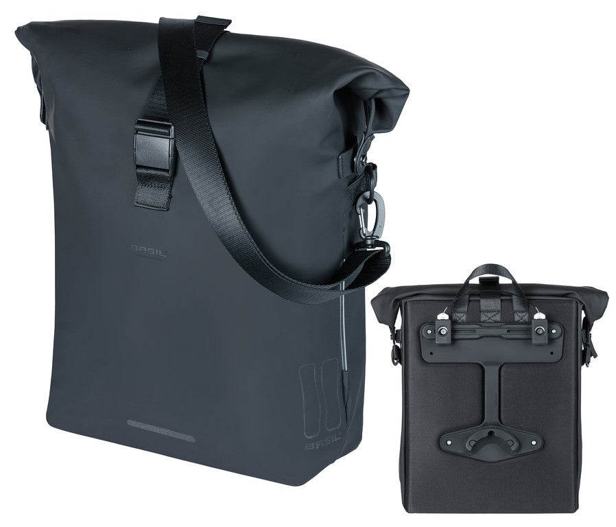 Borsa a tracolla Basil SoHo MIK Side nachtnero, 37x32x16cm, 17l