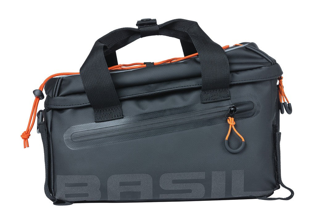Borsa portapacchi Basil Miles Tarpaulin nero/aranc., 32x20x20,5cm, 7l
