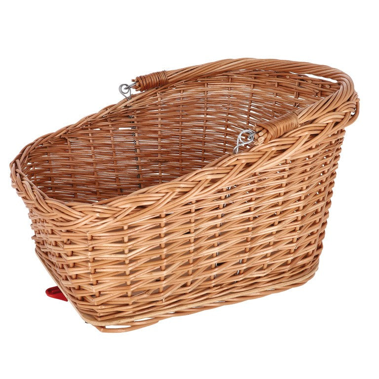 Cesta trasera de mimbre GT KLICKfix 47x37x26cm, marrón, ancha, mimbre