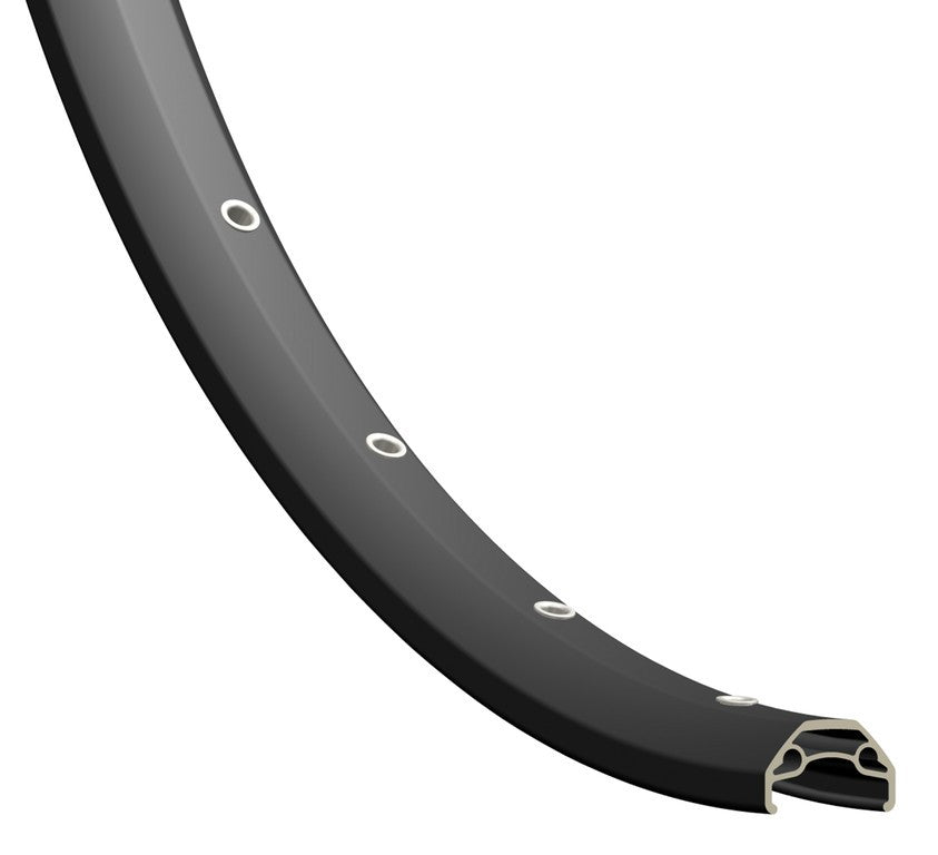 Llanta Rodi Black-Rock DB de 27,5", negra, 32 agujeros, 584-21, LV 8,5 mm