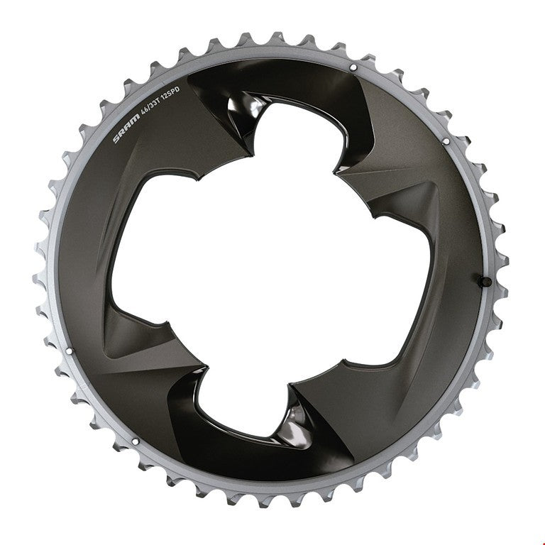 Plato Sram Force Road 2x12 velocidades 00.6218.015.002 gris polar, 46 d.all.
