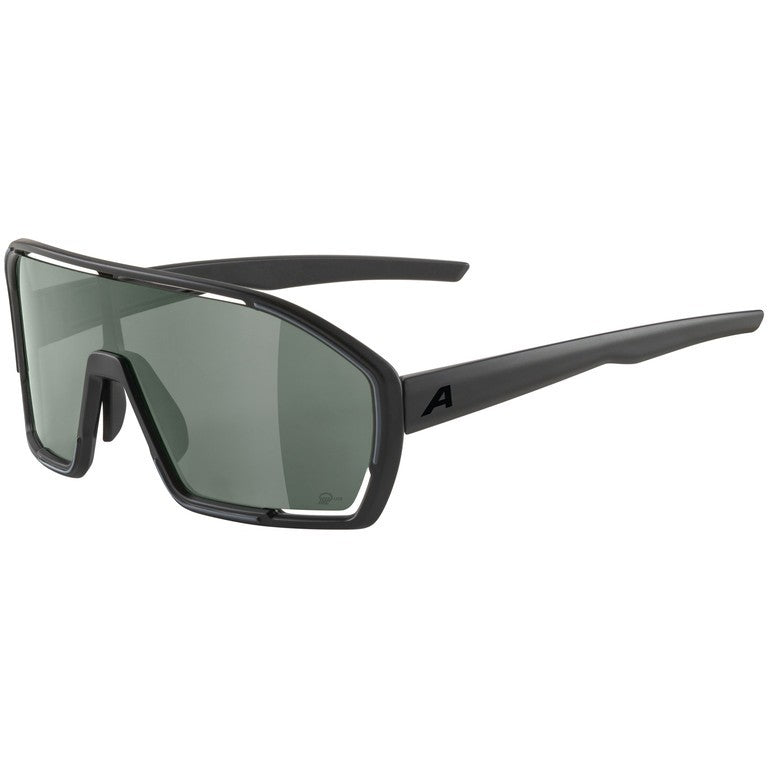 Alpina Bonfire Q-Lite Sportbrille, schwarz, silberverspiegelte Gläser, Kategorie 3