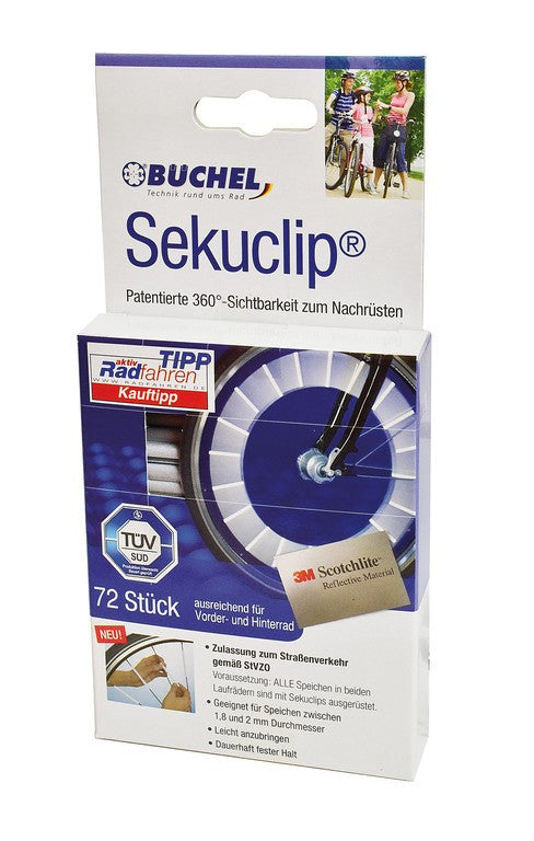 Riflettori per raggi BÜCHEL Sekuclip RA+RP, 60mm, 72 pezzi