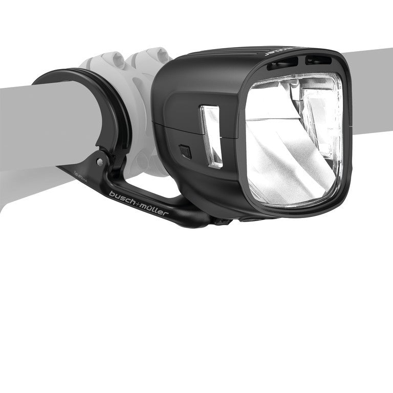 Luce dinamo b&m IQ-XL Highbeam 300 Lux, con abbaglianti, nero, Lumotec