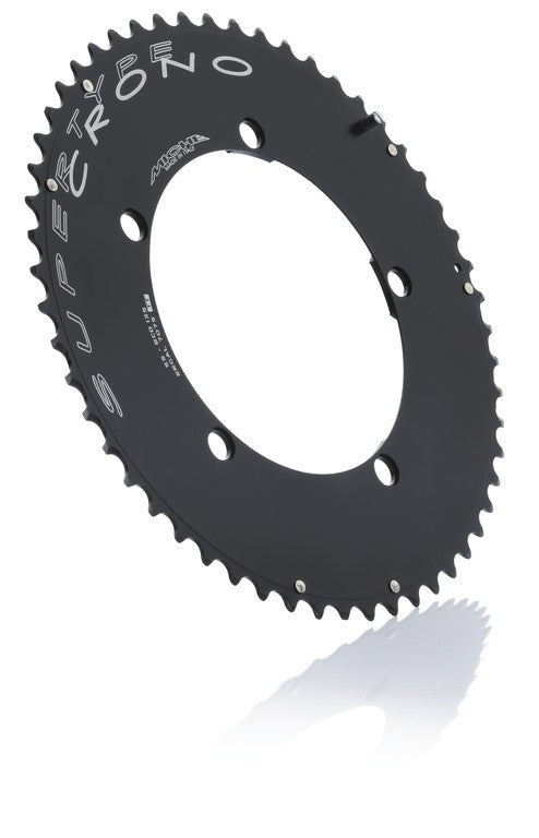 Miche Crono BCD 135CA 56-Zahn-Kettenblatt, 10/11-fach, schwarz, kompatibel mit Campagnolo