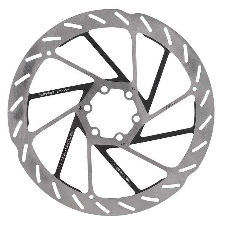 Disco freno SRAM DB HS2 Ø180mm, arg, 6 fori, arrotondato