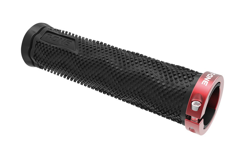 Puños T-One DOT de 130 mm, individuales, negros/rojos