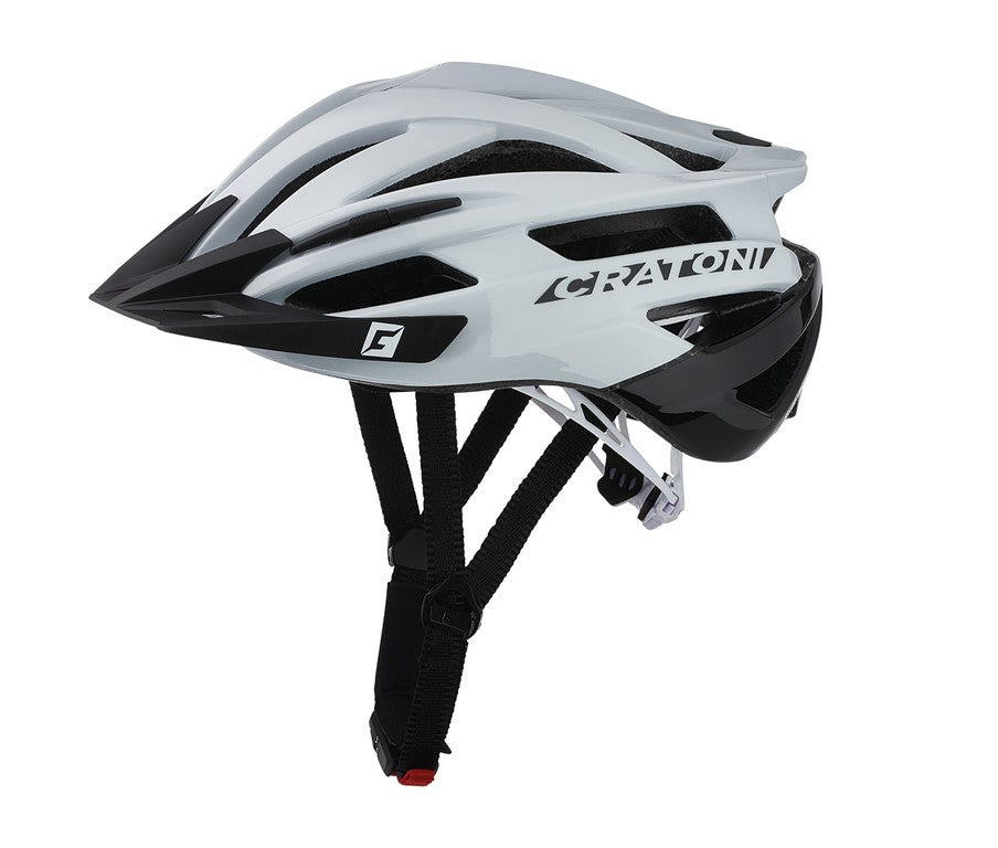 Casco de MTB Cratoni Agravic, talla L/XL (58-62 cm), negro brillante/blanco
